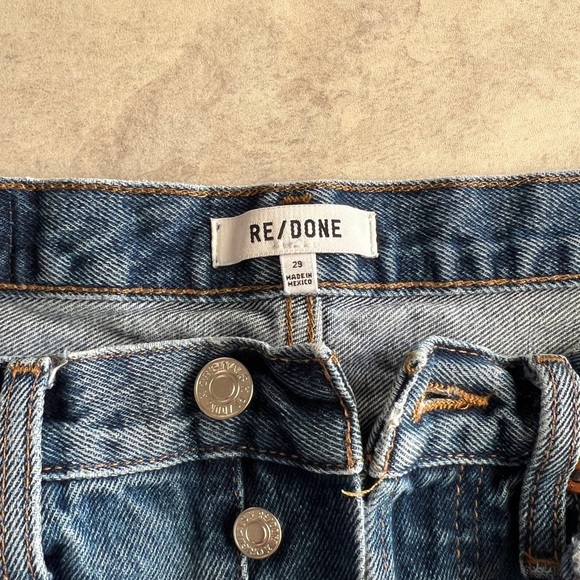 RE/DONE High Rise Straight Leg Jeans - Picture 2 of 7